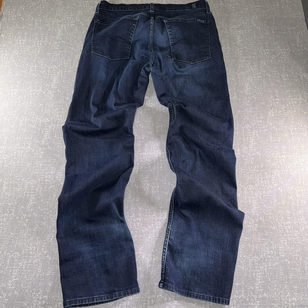 7 For All Mankind Jeans Mens 33x32 Blue Denim Straight Leg Dark Wash Casual
